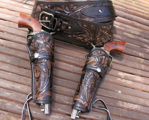 Double Western Holster & Belt .22 Cal - Brown