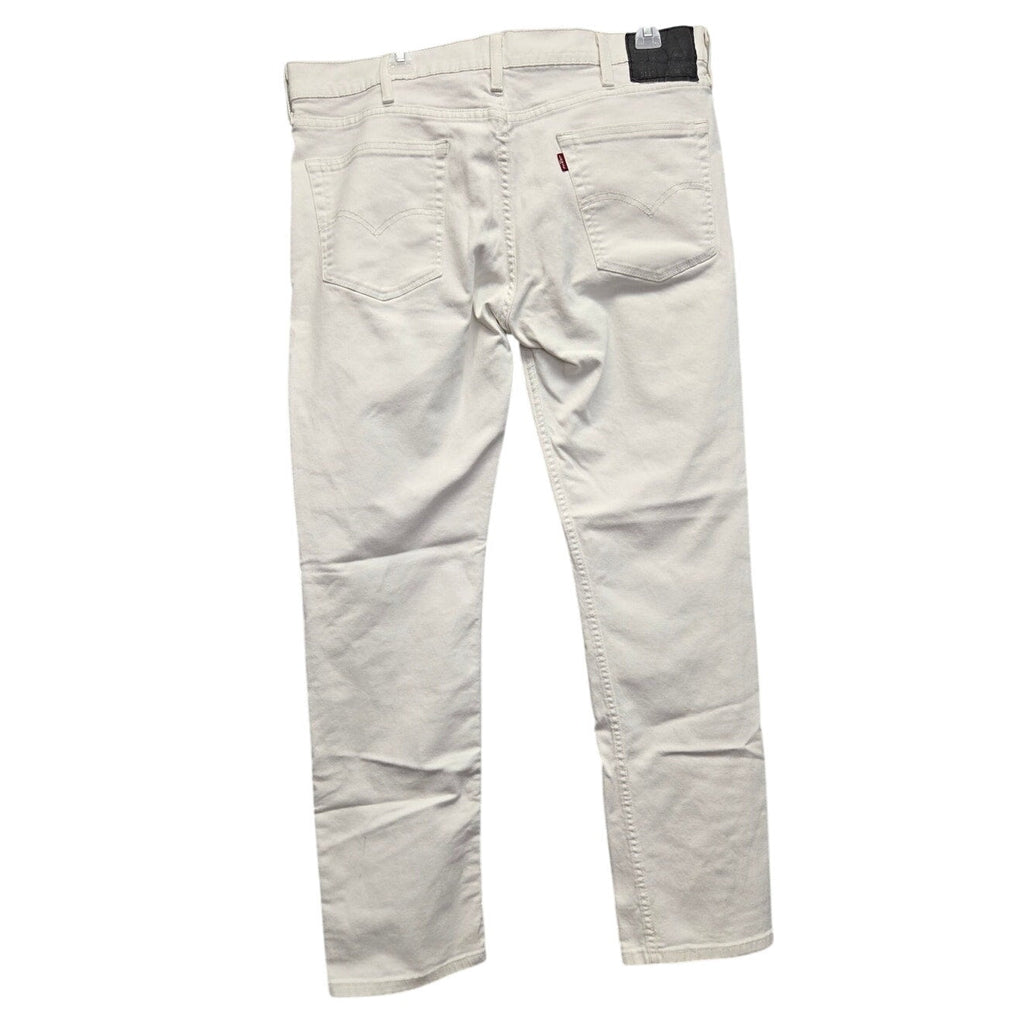 Levi Strauss & Co Mens 38X32 White Slim Fit Cotton Elastane Denim Jeans