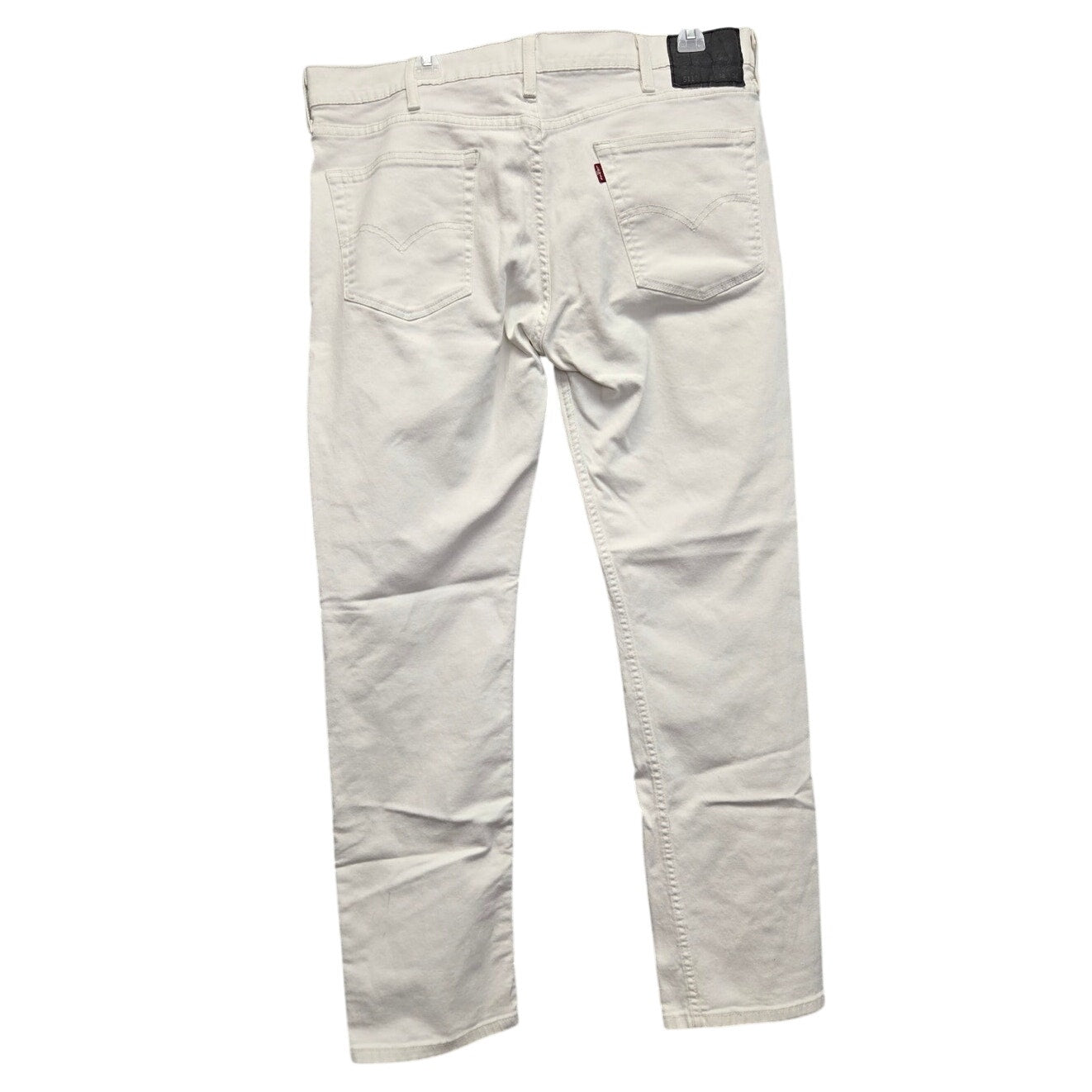 Levi Strauss & Co Mens 38X32 White Slim Fit Cotton Elastane Denim Jeans