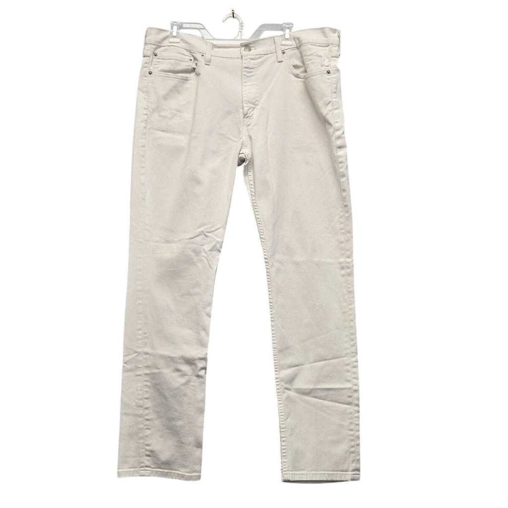 Levi Strauss & Co Mens 38X32 White Slim Fit Cotton Elastane Denim Jeans