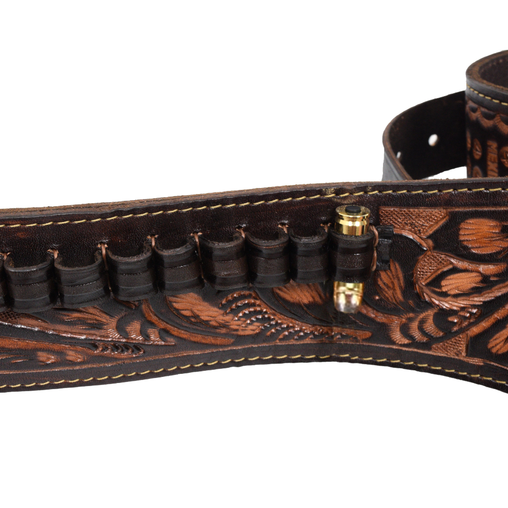 Double Western Holster & Belt 44 45 Cal - Brown