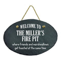 Slate Fire Pit Sign - Custom fire pit signs - Patio Deck Backyard Decor